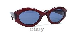 Candy Maroon Red Sunglasses With Blue Lens Uv400 Vintage Cats Frame France 1950s
