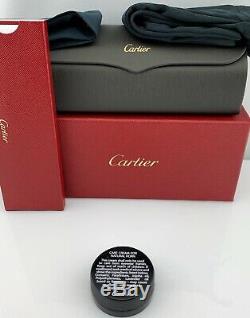Cartier Frameless Sunglasses Brown Buffalo Horn Brown Polarized Lens CT0046S 002