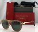 Cartier Première Sunglasses Brown Wood Frame Gold / Green Polarized Ct0054s 001