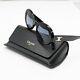 Celine Cl40194u 01a Oval 55mm Cat Eye Black Sunglasses With