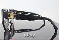 Celine CL40239F 01F Black / Grey Lens Square Oversized Sunglasses 100% UV