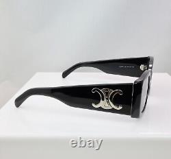 Celine CL40282U 01 53mm Square Black Oversized Sunglasses with Grey Lens