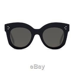 Celine CL41443/S Chris Sunglasses Oversized Round Black