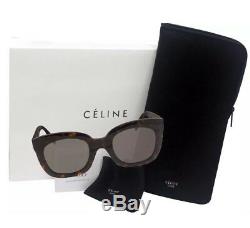 Celine CL 41385/F/S 086 Martha DARK HAVANA Grey Lens Fashion Women Sunglasses