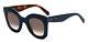 Celine Marta Women's Oversized Blue Havana Sunglasses Made In Italy 41093s 027