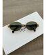 Celine Oval Black Lenses Gold Frame Sunglasses