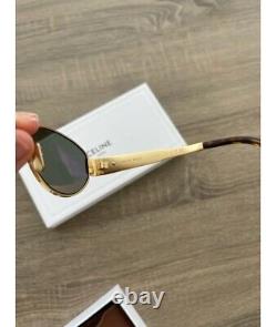 Celine Oval Black Lenses Gold Frame sunglasses