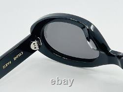 Celine Oval CL40194U 01A Glossy Black Frame With Grey Lens Sunglasses