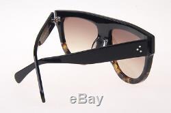 Celine Shadow CL41026 Women Sunglasses Black/Tortoise worn by Kim Kardashian