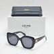 Celine Triomphe Cl40226u Butterfly Sunglasses 100% Uv Black / Tortoise Frame