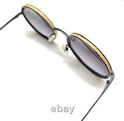 Chanel 4250 101/S6 Round Sunglasses Matte Black with Beige Rope Rim