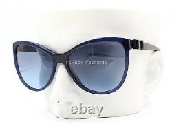 Chanel 5281Q 503/S2 Sunglasses Dark Crystal Blue withLeather Bow