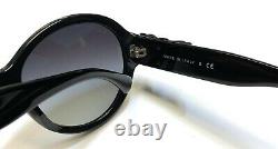 Chanel 5283Q 501/S6 Sunglasses Black with Leather Bow Silver CC Logo Display