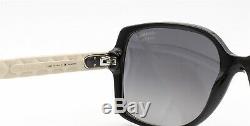 Chanel 5289-Q 817/S8 Sunglasses Black / Ivory Quilted Leather Temples Polarized