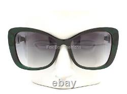 Chanel 5445H 1672/S6 Butterfly Sunglasses Crystal Dark Green with Glass Pearls