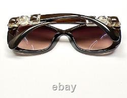 Chanel 5445H 1674/S5 Butterfly Sunglasses Polished Brown with Glass Pearls