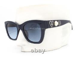 Chanel 5478 1643/S2 Sunglasses Navy Blue with Charms Logo Pearls Silver Heart CC