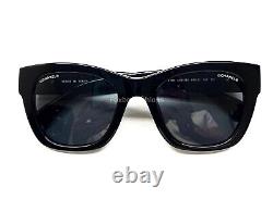 Chanel 5478 501/S4 Sunglasses Polished Black with Gold Heart CC Logo
