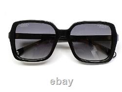 Chanel 5505 622/M3 Sunglasses Polished Black Polarized Gray Lenses with Gold Logo