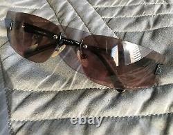 Chanel Vintage Beautiful Dark Brown Sunglasses W Case