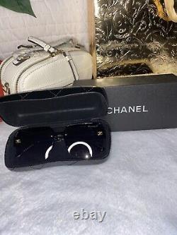 Chanel womens sunglasses and case-black