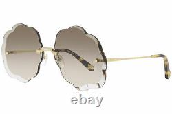 Chloe CE156S 742 Sunglasses Women's Gold/Brown Gradient Lens Fashion Round 67mm
