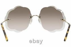 Chloe CE156S 742 Sunglasses Women's Gold/Brown Gradient Lens Fashion Round 67mm