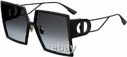 Christian Dior 30Montaigne 807/1I Sunglasses Women's Black/Grey Lens Square 58mm