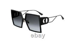 Christian Dior 30Montaigne 807/1L Black Grey Lens Women Sunglasses Oversize New