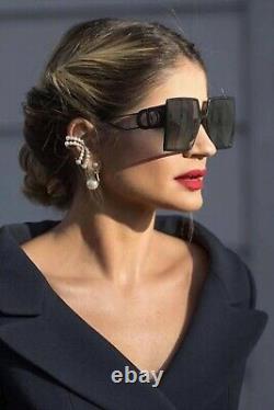 Christian Dior 30Montaigne 807/1L Black Grey Lens Women Sunglasses Oversize New