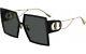Christian Dior 30montaigne 807/2k Black Gold Grey Lens Women Sunglasses Oversize