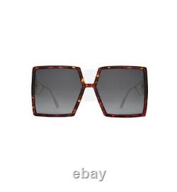 Christian Dior 30Montaigne EZP Red Havana Gold Grey Lens Women Sunglasses
