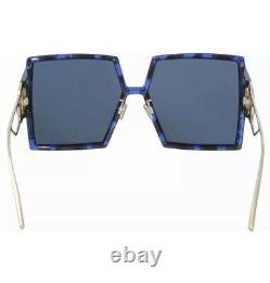 Christian Dior 30Montaigne JBWithA9 Blue Havana Gold Blue Lens Women Sunglasses