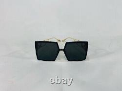 Christian Dior 30montaigne Sunglasses 8072 Black Gold Gray Lens! Ships Today