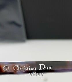 Christian Dior Abstract Square Sunglasses Muave Havana Frame Orange mirror YH0A1