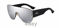 Christian Dior Addict 1 Dioraddict1 RHL/OT Gold Black Shield Mirror Sunglasses