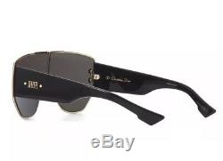 Christian Dior Addict 1 Dioraddict RHL Gold Black Shield Siver Mirror Sunglasses
