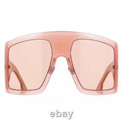 Christian Dior DiorSoLight SoLight 1 FWM/HO Nude Pink Brown Women Sunglasses XL