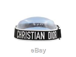 Christian Dior JA'DIOR Club 1 Visor Sunglasses Black/Blue Lens USA