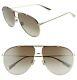Christian Dior Monsieur 1 24with86 63mm Oversized Aviator Sunglasses Gold / Brown