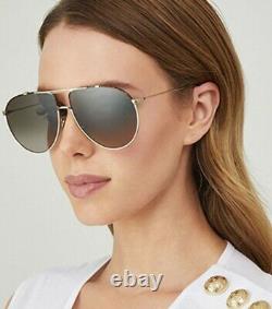 Christian Dior Monsieur 1 24With86 63mm Oversized Aviator Sunglasses Gold / Brown
