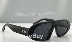 Christian Dior Oblique Sunglasses 8072K Black Frame Gray Lenses Brand New