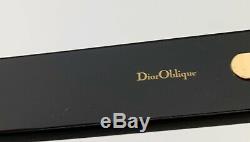 Christian Dior Oblique Sunglasses 8072K Black Frame Gray Lenses Brand New