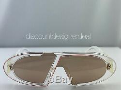 Christian Dior Oblique Sunglasses 900SQ Clear Frame Pink Mirror Lenses Brand New