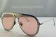 Christian Dior Ultime1 Aviator Sunglasses Xwljw Gold Frame Pink Clear Lens 57mm