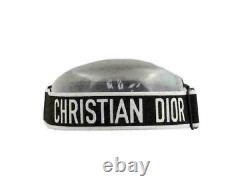 Christian Dior Women's DiorClub1 Club1 0H3 Black/White Adjustable Grey Visor Hat