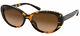 Coach Hc 8296u Dark Havana/brown Shaded 56/16/140 Women Sunglasses