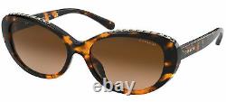 Coach HC 8296U Dark Havana/Brown Shaded 56/16/140 women Sunglasses