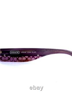 Coach Purple Fly Wrap Frame Sunglasses Leanne S566 Silver 60 15 120