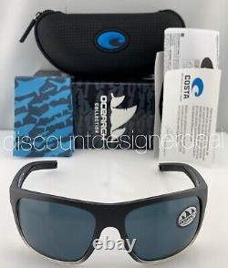 Costa Del Mar BROADBILL Sunglasses Fog Gray Frame Gray Polarized 580P Lenses 61